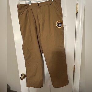 Wrangler Men's Tan Fleece Lined Chinos